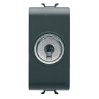 GEWISS - DEVIATORE UNIPOLARE 250V ac - 10AX - CON CHIAVE - 1 MODULO - NERO SATINATO - CHORUSMART