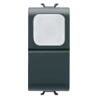 GEWISS - PULSANTE UNIPOLARE 250V ac - NA 16A - DIFFUSORE OPALE - 1 MODULO - NERO SATINATO - CHORUSMART