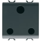 GEWISS - PRESA STANDARD BRITANNICO 250V ac - 2P+T 15A - 2 MODULI - NERO SATINATO - CHORUSMART