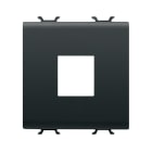 GEWISS - ADATTATORE PREDISPOSTO PER L'ALLOGGIAMENTO DI CONNETTORI DATI - TIPO AMP/KEYSTONE JACK - 2 MODULI - NERO SATINATO - CHORUSMART