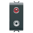 GEWISS - PRESA AUDIO VIDEO - RCA DOPPIO - 1 MODULO - NERO SATINATO - CHORUSMART
