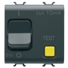 GEWISS - INTERRUTTORE AUTOMATICO MAGNETOTERMICO DIFFERENZIALE - CURVA C - CLASSE A - 1P+N 10A 230Vac 10mA - 2 MODULI - NERO SATINATO - CHORUSMART