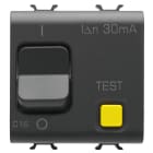GEWISS - INTERRUTTORE AUTOMATICO MAGNETOTERMICO DIFFERENZIALE - CURVA C - CLASSE A - 1P+N 16A 230Vac 30mA - 2 MODULI - NERO SATINATO - CHORUSMART