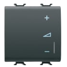GEWISS - REGOLATORE ELETTRONICO UNIVERSALE - A PULSANTE - 230V ac 50/60Hz - 2 MODULI - NERO SATINATO - CHORUSMART