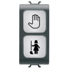 GEWISS - SPIA DI SEGNALAZIONE DOPPIA - OPALE - DND+MUR - 1 MODULO - NERO SATINATO - CHORUSMART