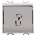 GEWISS - INTERRUTTORE UNIVERSALE A BADGE - UNIPOLARE NA 16AX - ILLUMINABILE - 2 MODULI - NATURAL BEIGE SATINATO - CHORUSMART