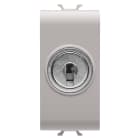 GEWISS - DEVIATORE UNIPOLARE 250V ac - 10AX - CON CHIAVE - 1 MODULO - NATURAL BEIGE SATINATO - CHORUSMART