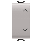 GEWISS - COMMUTATORE UNIPOLARE 250V ac - 10AX - TASTO NEUTRO - SIMBOLO SU-GIU' - 1 MODULO - NATURAL BEIGE SATINATO - CHORUSMART