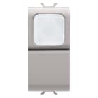 GEWISS - PULSANTE UNIPOLARE 250V ac - NA 16A - DIFFUSORE OPALE - 1 MODULO - NATURAL BEIGE SATINATO - CHORUSMART