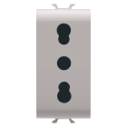 GEWISS - PRESA STANDARD ITALIANO 250V ac - 2P+T 16A BIVALENTE - P11-P17 - 1 MODULO - NATURAL BEIGE SATINATO - CHORUSMART
