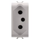 GEWISS - PRESA STANDARD SUDAFRICANO - 250V ac - 2P+T 16A - 1 MODULO - NATURAL BEIGE SATINATO - CHORUSMART