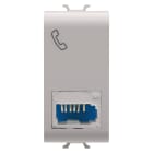GEWISS - PRESA TELEFONICA STANDARD INGLESE - 6 CONTATTI - MORSETTI A VITE - 1 MODULO - NATURAL BEIGE SATINATO - CHORUSMART