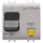 GEWISS - INTERRUTTORE AUTOMATICO MAGNETOTERMICO DIFFERENZIALE - CURVA C - CLASSE A - 1P+N 6A 230Vac 30mA - 2 MODULI - NATURAL BEIGE SATINATO - CHORUSMART