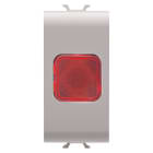 GEWISS - SPIA DI SEGNALAZIONE SINGOLA - ROSSO - 1 MODULO - NATURAL BEIGE SATINATO - CHORUSMART