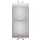 GEWISS - SPIA DI SEGNALAZIONE DOPPIA - OPALE - 1 MODULO - NATURAL BEIGE SATINATO - CHORUSMART