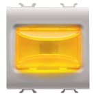 GEWISS - SPIA SPORGENTE - 12V ac/dc / 230V ac 50/60 Hz - AMBRA - 2 MODULI - NATURAL BEIGE SATINATO - CHORUSMART