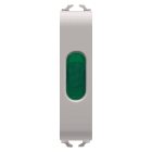 GEWISS - SPIA DI SEGNALAZIONE SINGOLA - VERDE - 1/2 MODULO - NATURAL BEIGE SATINATO - CHORUSMART