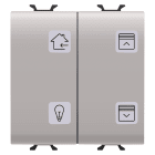 GEWISS - PULSANTIERA CON SIMBOLI INTERCAMBIABILI - KNX - 4 CANALI - 2 MODULI - NATURAL BEIGE - CHORUSMART