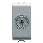 GEWISS - DEVIATORE UNIPOLARE 250V ac - 10AX - CON CHIAVE - 1 MODULO - TITANIO - CHORUSMART