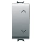 GEWISS - COMMUTATORE UNIPOLARE 250V ac - 10AX - NEUTRO - SIMBOLO SU-GIU' - 1 MODULO - TITANIO - CHORUSMART