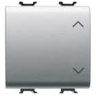 GEWISS - COMMUTATORE UNIPOLARE 250V ac - 10AX - NEUTRO - SIMBOLO SU-GIU' - 2 MODULI - TITANIO - CHORUSMART