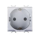 GEWISS - PRESA STANDARD TEDESCO 250V ac - 2P+T 16A - 2 MODULI - CON COPERCHIO - TITANIO - CHORUSMART