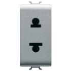 GEWISS - PRESA STANDARD EUROAMERICANO 250/125V ac -2P 15A - 1 MODULO - TITANIO - CHORUSMART