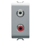 GEWISS - PRESA AUDIO VIDEO - RCA DOPPIO - 1 MODULO - TITANIO - CHORUSMART