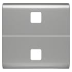 GEWISS - TASTO INTERCAMBIABILE PER COMANDI ASSIALI - DA COMPLETARE CON 2 LENTI - 2 MODULI - TITANIO - CHORUSMART