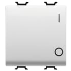 GEWISS - INTERRUTTORE BIPOLARE 250V ac - 16AX - TASTO NEUTRO - SIMBOLO 0/1 - 2 MODULI - BIANCO SATINATO - CHORUSMART