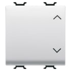GEWISS - COMMUTATORE UNIPOLARE 250V ac - 10AX - TASTO NEUTRO - SIMBOLO SU-GIU' - 2 MODULI - BIANCO SATINATO - CHORUSMART