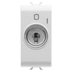 GEWISS - PULSANTE BIPOLARE 250V ac - NA 10A - CON CHIAVE - 1 MODULO - BIANCO SATINATO - CHORUSMART