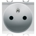 GEWISS - PRESA STANDARD FRANCESE 250V ac - MORSETTI CABLAGGIO RAPIDO - 2P+T 16A - 2 MODULI - BIANCO SATINATO - CHORUSMART