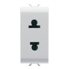 GEWISS - PRESA STANDARD EUROAMERICANO 250/125V ac - 2P 15A - 1 MODULO - BIANCO SATINATO - CHORUSMART