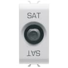 GEWISS - PRESA TV/SAT SCHERMATURA CLASSE A - CONNETTORE F FEMMINA - DIRETTA CON PASSAGGIO DI CORRENTE - 1 MODULO - BIANCO SATINATO - CHORUSMART