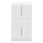 GEWISS - TASTO INTERCAMBIABILE PER COMANDI ASSIALI - CON 2 DIFFUSORI - 1 MODULO - BIANCO SATINATO - CHORUSMART