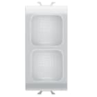 GEWISS - SPIA DI SEGNALAZIONE DOPPIA - OPALE - 1 MODULO - BIANCO SATINATO - CHORUSMART
