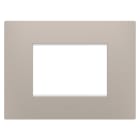GEWISS - PLACCA EGO - IN TECNOPOLIMERO - 3 POSTI - DARK SAND - CHORUSMART