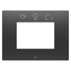 GEWISS - PLACCA EGO SMART - IN TECNOPOLIMERO VERNICIATO - 3 POSTI - NERO SATINATO - CHORUSMART