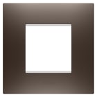 GEWISS - PLACCA EGO INTERNATIONAL - IN TECNOPOLIMERO VERNICIATO - 2 POSTI - BROWN SHADE - CHORUSMART
