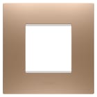 GEWISS - PLACCA EGO INTERNATIONAL - IN TECNOPOLIMERO VERNICIATO - 2 POSTI - RAME CHIARO - CHORUSMART