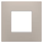 GEWISS - PLACCA EGO INTERNATIONAL - IN TECNOPOLIMERO - 2 POSTI - DARK SAND - CHORUSMART