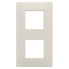 GEWISS - PLACCA EGO INTERNATIONAL - IN TECNOPOLIMERO - 2+2 POSTI VERTICALE - NATURAL BEIGE - CHORUSMART
