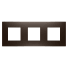 GEWISS - PLACCA EGO INTERNATIONAL - IN TECNOPOLIMERO VERNICIATO - 2+2+2 POSTI ORIZZONTALE - BROWN SHADE - CHORUSMART