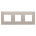 GEWISS - PLACCA EGO INTERNATIONAL - IN TECNOPOLIMERO - 2+2+2 POSTI ORIZZONTALE - DARK SAND - CHORUSMART