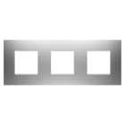 GEWISS - PLACCA EGO INTERNATIONAL - IN TECNOPOLIMERO VERNICIATO - 2+2+2 POSTI ORIZZONTALE - MAGNETIC GRAY - CHORUSMART