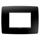 GEWISS - PLACCA ONE - IN TECNOPOLIMERO - 3 POSTI - NERO TONER - CHORUSMART