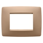 GEWISS - PLACCA ONE - IN TECNOPOLIMERO VERNICIATO - 3 POSTI - RAME CHIARO - CHORUSMART
