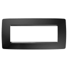 GEWISS - PLACCA ONE - IN TECNOPOLIMERO VERNICIATO - 6 POSTI - NERO SATINATO - CHORUSMART GW16106VN