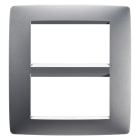 GEWISS - PLACCA ONE - IN TECNOPOLIMERO VERNICIATO - 8 POSTI - TITANIO - CHORUSMART GW16108VT